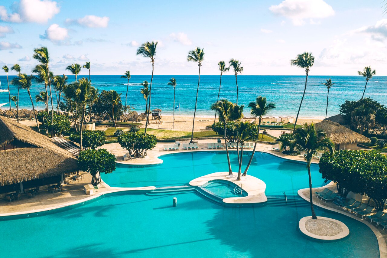Beach and pool area