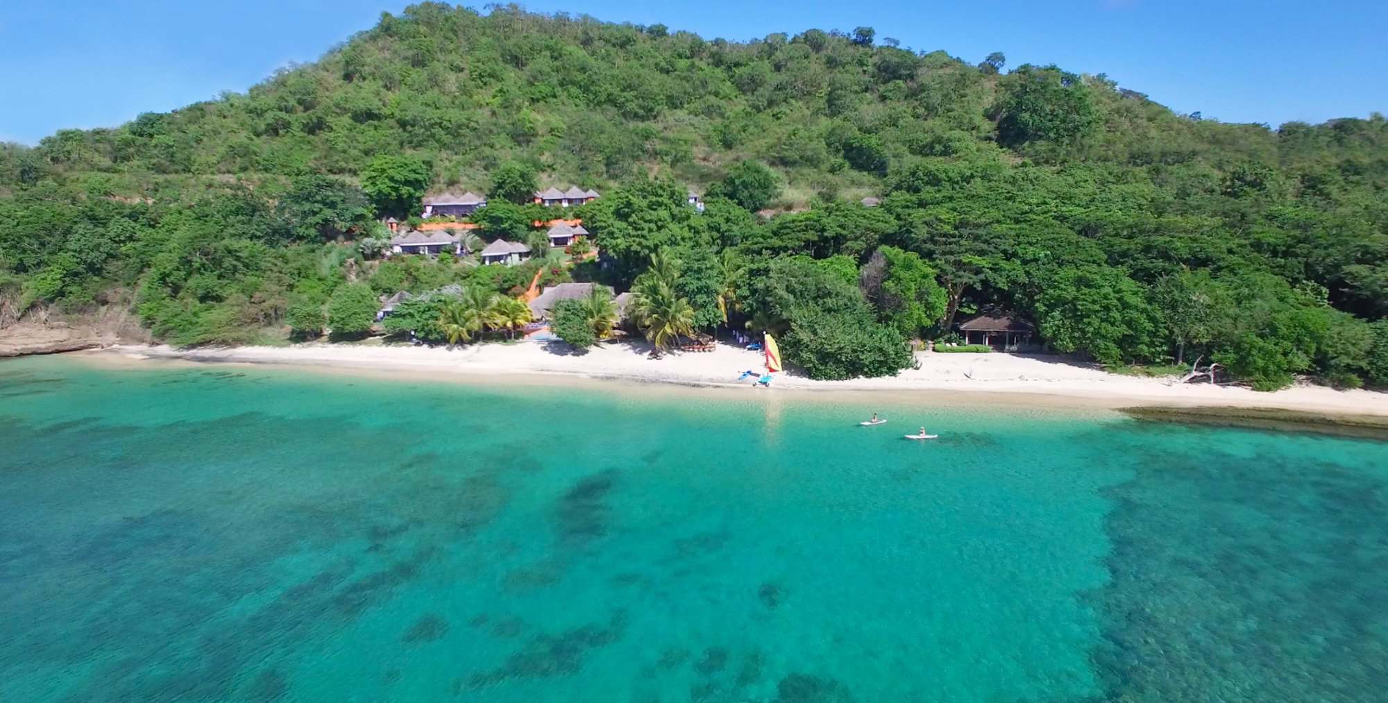 aerial view of Laluna boutique Hotel secluded bay