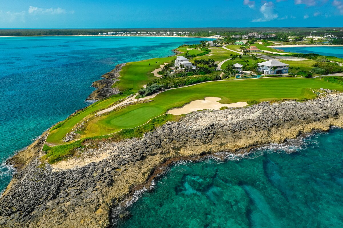 Sandals Emerald Bay Golf Course Aerial