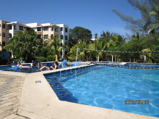 Pool with bldg in the background