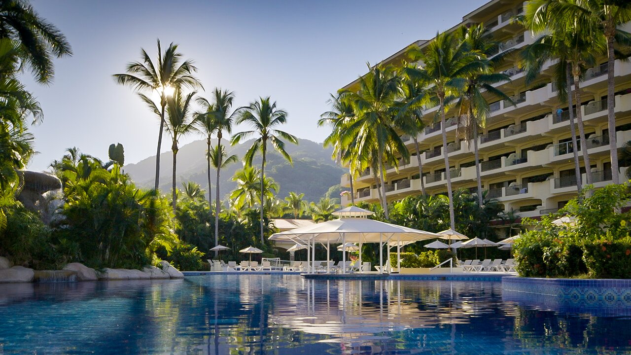 Beautiful grounds and pools.