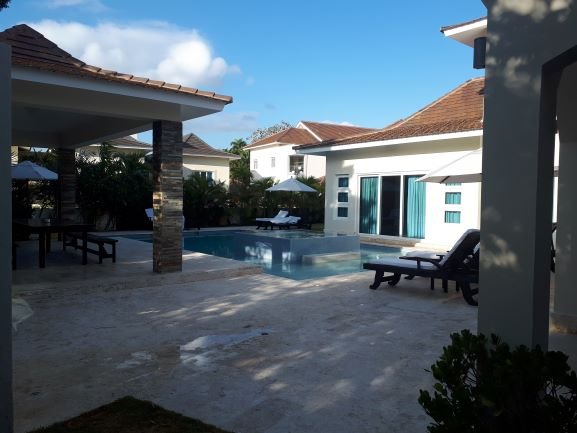 Private pool at our Villa (doors seen near pool lead to Master bedroom).